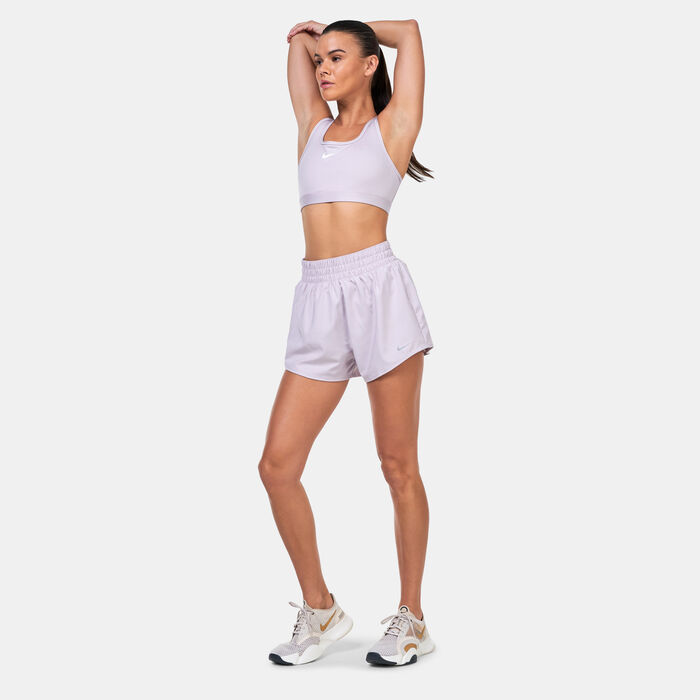 Nike Women's Dri-FIT Swoosh Medium-Support Training Sports Bra Grey image number 2