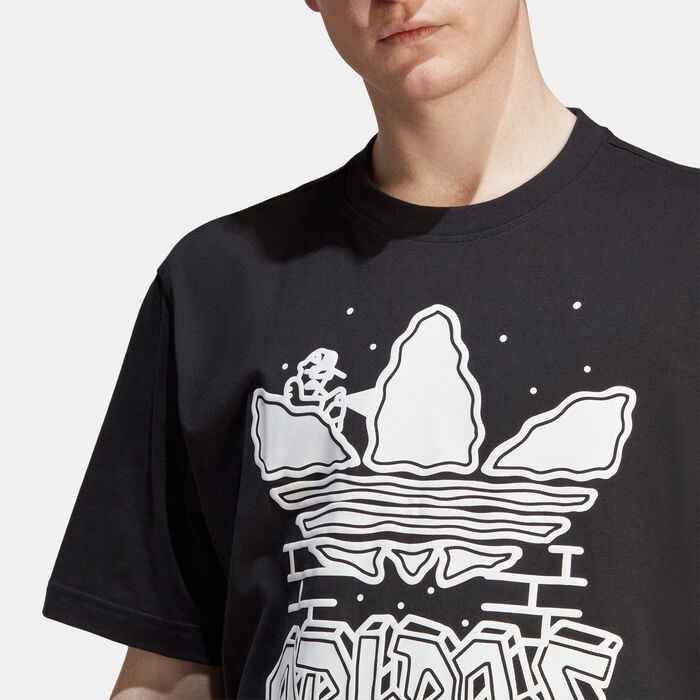 adidas Originals Men's Graphics Hack the Elite T-Shirt Black image number 3