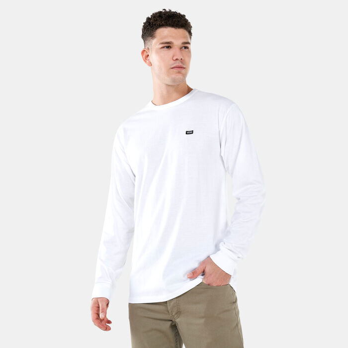 Vans Men's Off The Wall Classic Long Sleeve T-Shirt White Vans Men's Off The Wall Classic Long Sleeve T-Shirt White image number 0