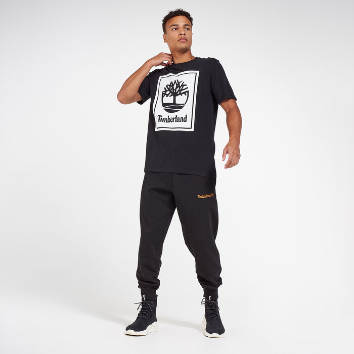 Timberland Men's Stack Logo T-Shirt Black image number 2