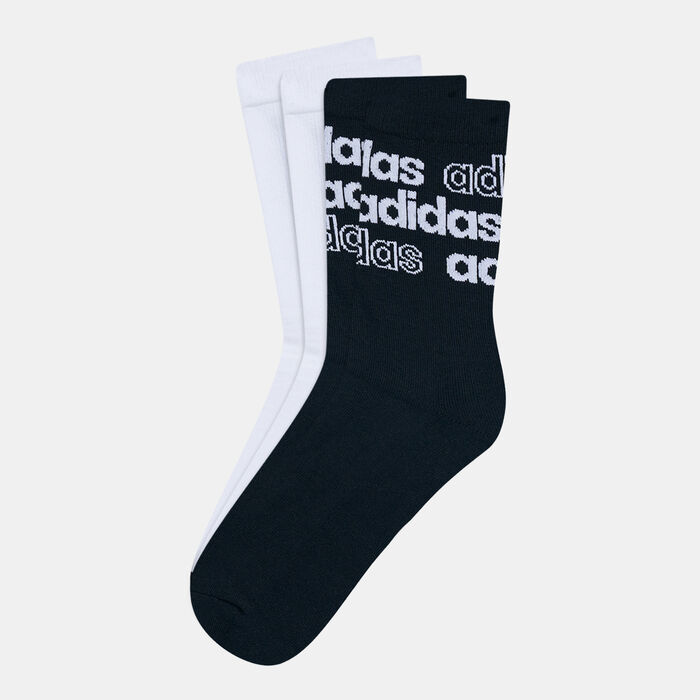 adidas Classic Graphic Socks (2 Pack) Black adidas Classic Graphic Socks (2 Pack) Black image number 0