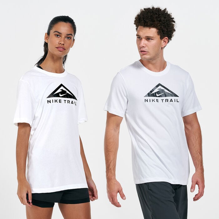 Nike Men's Dri-FIT Trail T-Shirt White Nike Men's Dri-FIT Trail T-Shirt White image number 0
