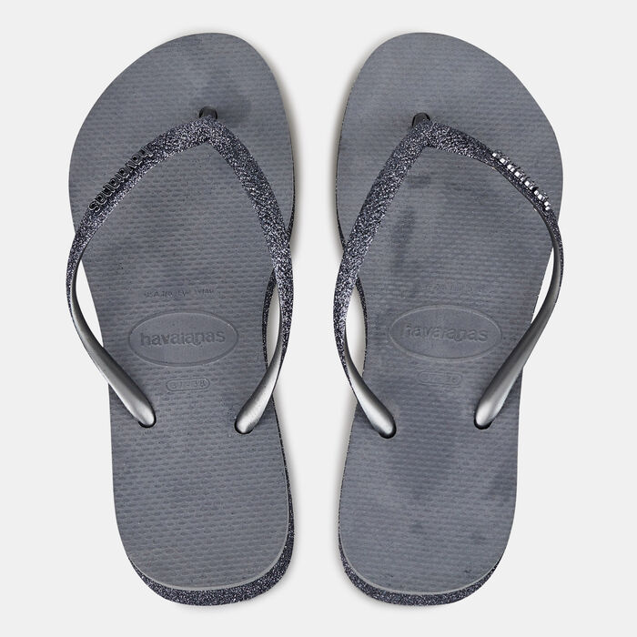 Havaianas Women's Slim Flatform Sparkle Flip Flops Grey Havaianas Women's Slim Flatform Sparkle Flip Flops Grey image number 0