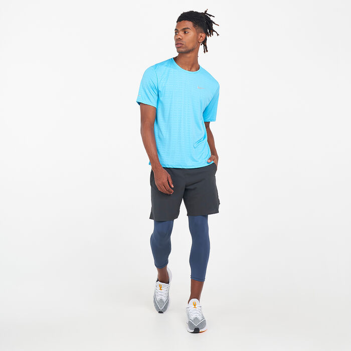 Nike Men's Run Division Miler T-Shirt Blue Nike Men's Run Division Miler T-Shirt Blue image number 2