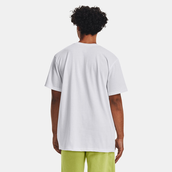 Under Armour Men's Logo Heavyweight T-Shirt White Under Armour Men's Logo Heavyweight T-Shirt White image number 1