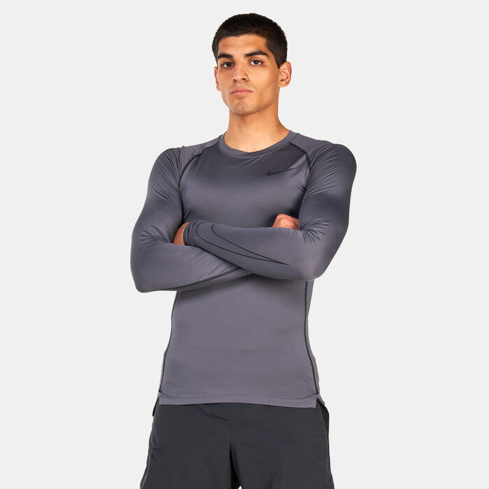 Nike Men's Pro Dri-Fit Tight T-Shirt Grey Nike Men's Pro Dri-Fit Tight T-Shirt Grey image number 0