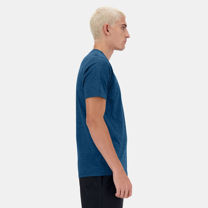 New Balance Men's Sport Essentials Heathertech Running T-Shirt Green New Balance Men's Sport Essentials Heathertech Running T-Shirt Green image number 2