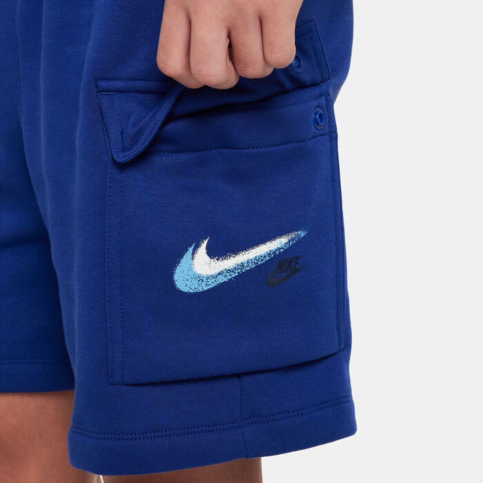 Nike Kids' Sportswear Fleece Shorts (Older Kids) Blue Nike Kids' Sportswear Fleece Shorts (Older Kids) Blue image number 4