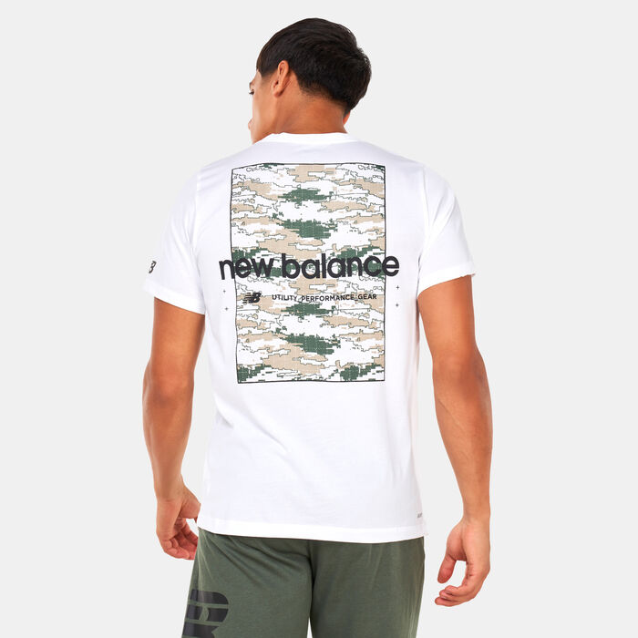 New Balance Men's Heathertech Graphic T-Shirt White image number 1