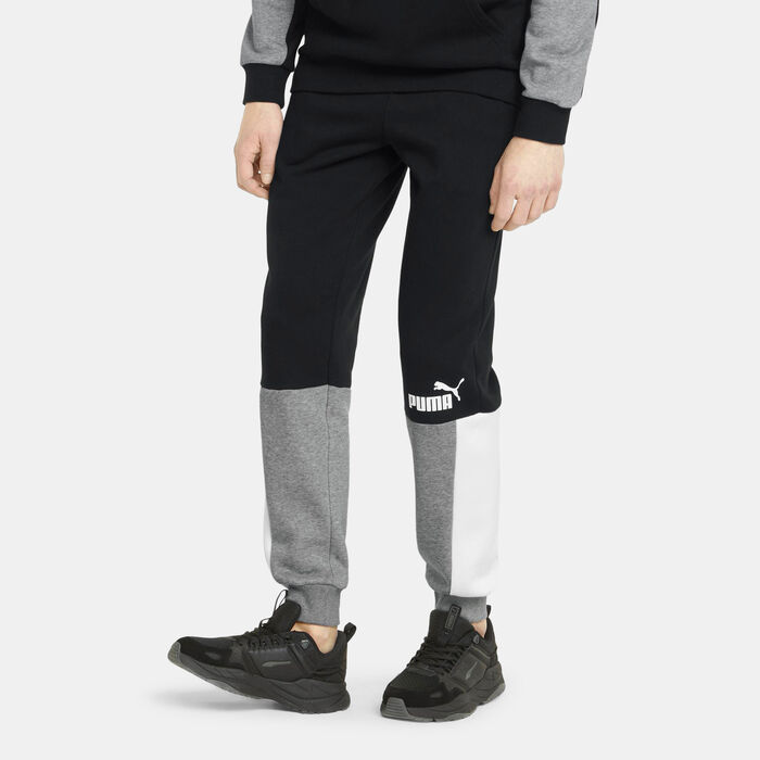 PUMA Men's Essentials+ Block Sweatpants Black image number 0