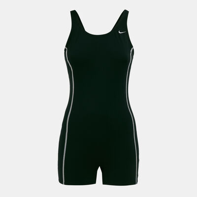 Nike Swim Women's Poly Solid Legsuit Black