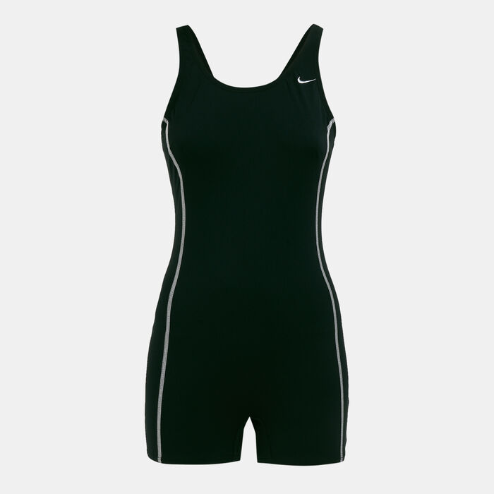 Nike Swim Women's Poly Solid Legsuit Black Nike Swim Women's Poly Solid Legsuit Black image number 0