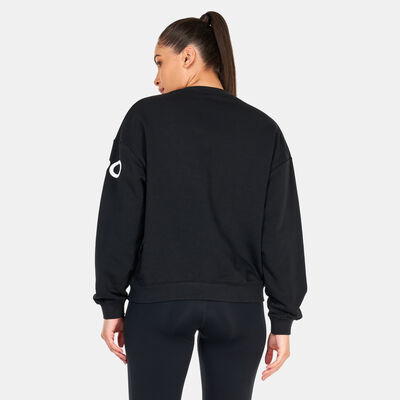 Nike Women's Dri-FIT Get Fit Graphic Crew Sweatshirt Black