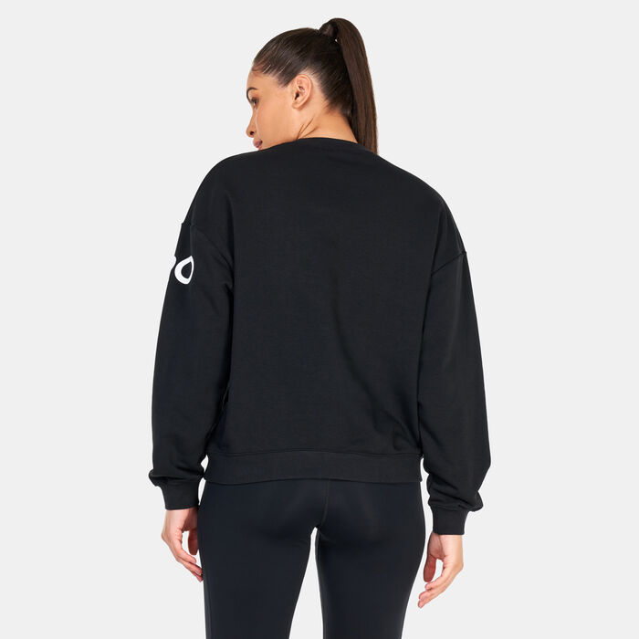 Nike Women's Dri-FIT Get Fit Graphic Crew Sweatshirt Black Nike Women's Dri-FIT Get Fit Graphic Crew Sweatshirt Black image number 1