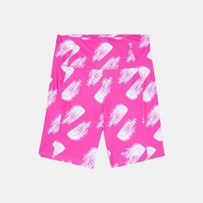 The North Face Kids' Printed Never Stop Bike Shorts Pink