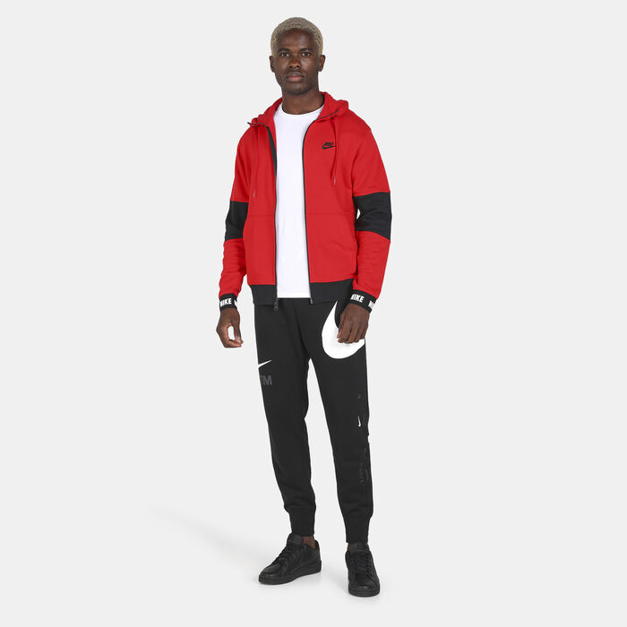 Nike Men's Sportswear Essentials+ Full-Zip Hoodie Red Nike Men's Sportswear Essentials+ Full-Zip Hoodie Red image number 2