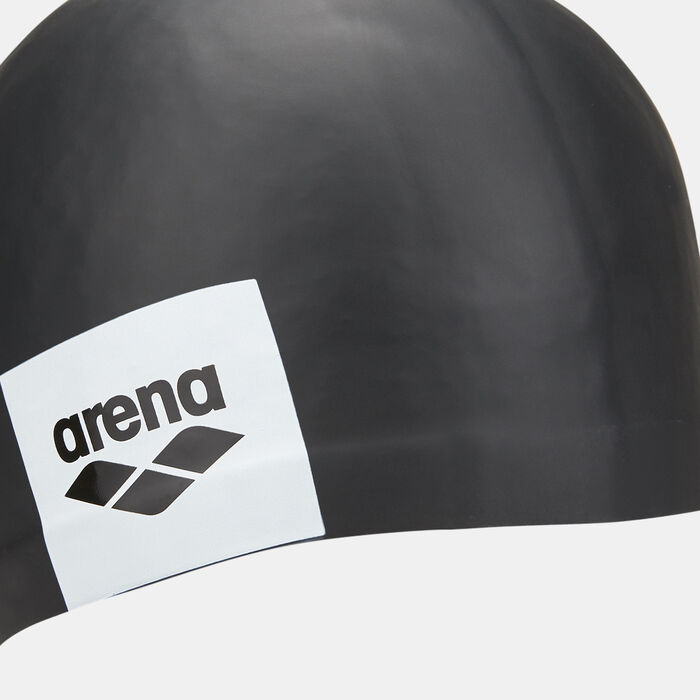 Arena Logo Moulded Swimming Cap Black image number 2