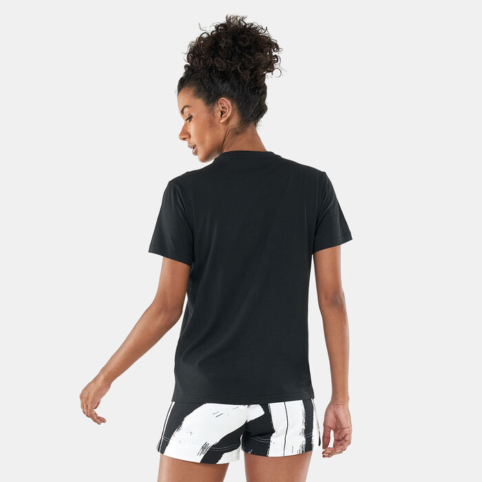 adidas Women's Essentials Logo Print T-Shirt Black adidas Women's Essentials Logo Print T-Shirt Black image number 1