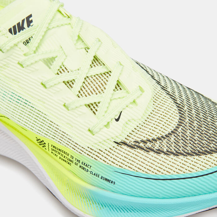 Nike Women's ZoomX Vaporfly NEXT% Shoe yellow Nike Women's ZoomX Vaporfly NEXT% Shoe yellow image number 4