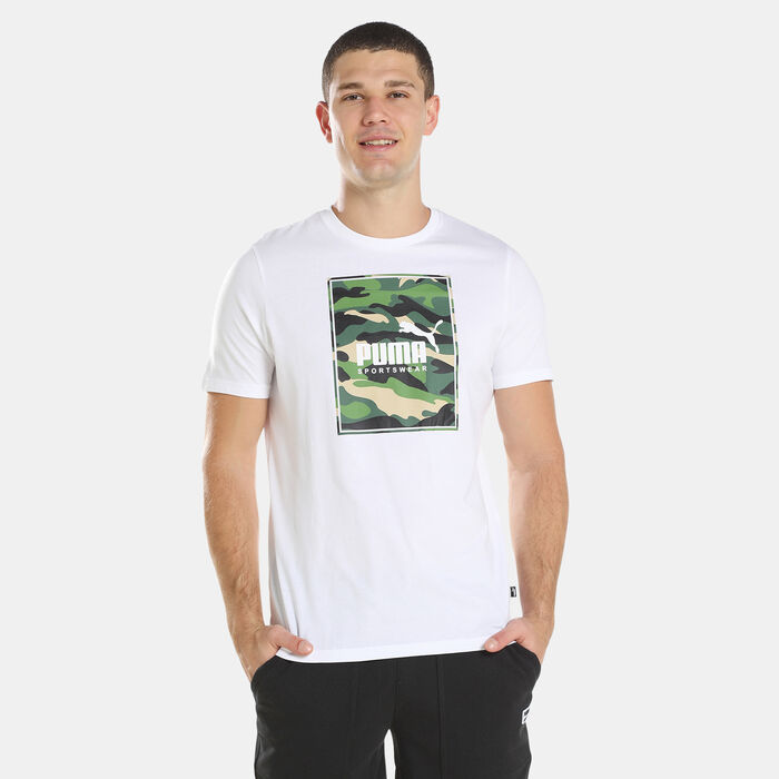 PUMA Men's Box Logo Camo T-Shirt White PUMA Men's Box Logo Camo T-Shirt White image number 0