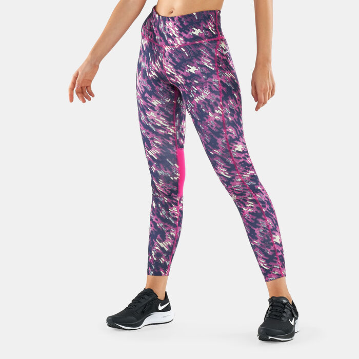 Nike Women's Dri-FIT Fast Running Leggings Pink Nike Women's Dri-FIT Fast Running Leggings Pink image number 0