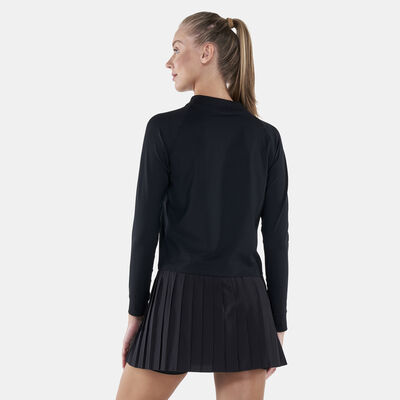 Nike Women's Court Dri-FIT 1/2-Zip Tennis Top Black