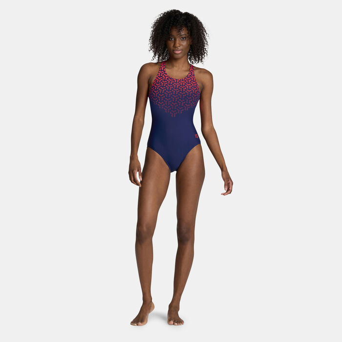 Arena Women's Kikko One-Piece Swimsuit Red image number 2
