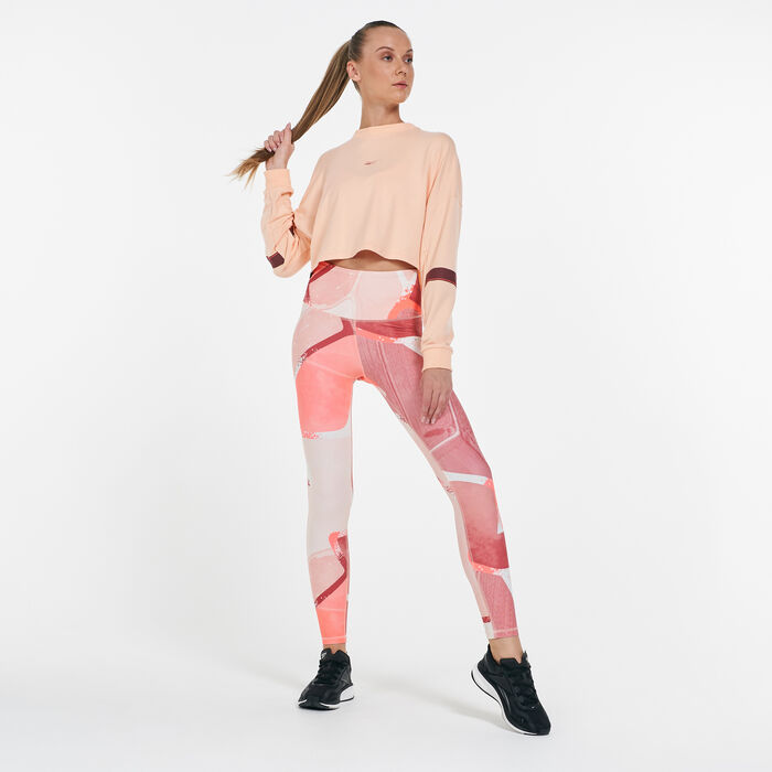 Reebok Women's Les Mills® Lightweight French Terry Crew Sweatshirt Orange image number 2