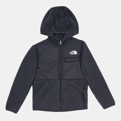 The North Face Kids' Forrest Full Zip Fleece Hooded Jacket Grey