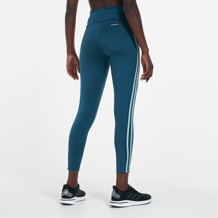 adidas Women's Designed To Move 3-Stripes 7/8 Leggings White image number 1