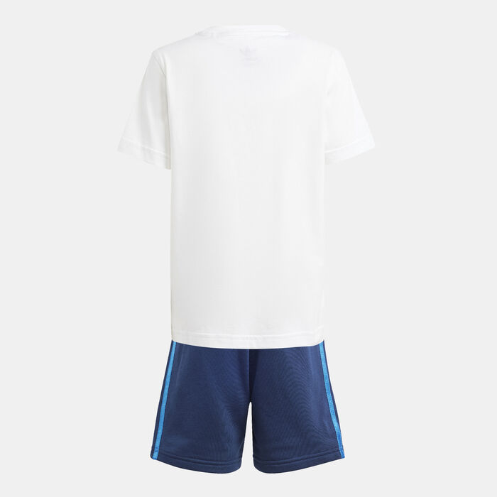 adidas Originals Kids' VRCT T-Shirt and Short Set White image number 1