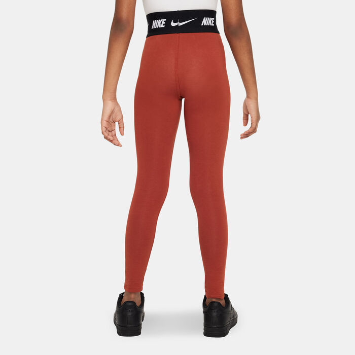 Nike Kids' Sportswear High-Rise Leggings (Older Kids) Brown Nike Kids' Sportswear High-Rise Leggings (Older Kids) Brown image number 1