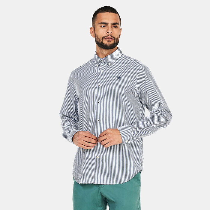 Timberland Men's Striped Seersucker Shirt Blue Timberland Men's Striped Seersucker Shirt Blue image number 0