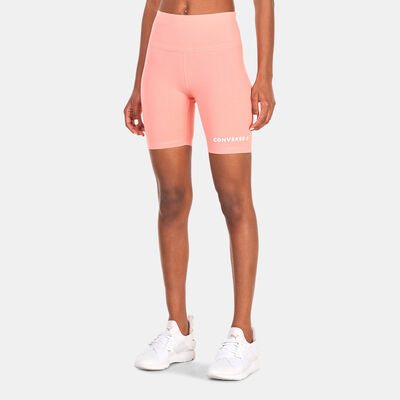 Converse Women's Wordmark Bike Shorts Pink