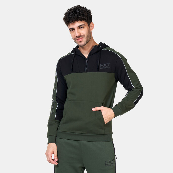 EA7 Emporio Armani Men's Colourblock Pack Hoodie Green EA7 Emporio Armani Men's Colourblock Pack Hoodie Green image number 0