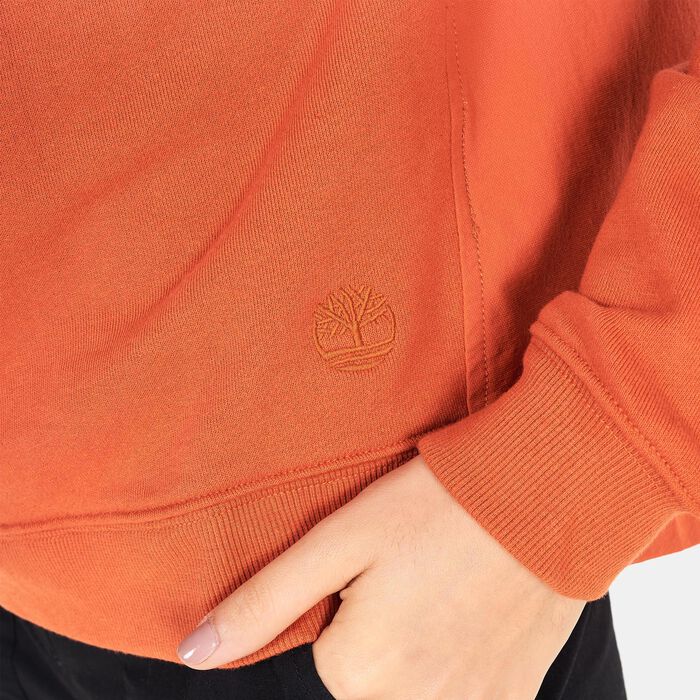 Timberland Women's Discovery Mix Media Hoodie Orange image number 3