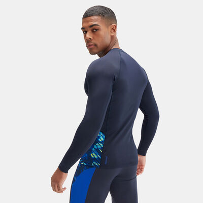 Speedo Men's ECO Endurance+ Splice Rashguard Blue