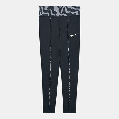 Nike Kids' One Allover Print Leggings (Older Kids) Black Nike Kids' One Allover Print Leggings (Older Kids) Black