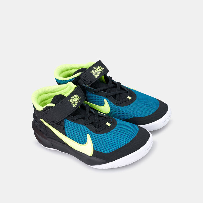 Nike Kids' Team Hustle D10 FlyEase Shoe Green Nike Kids' Team Hustle D10 FlyEase Shoe Green image number 1