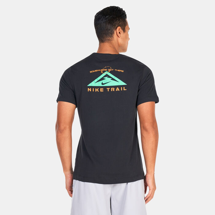 Nike Men's Dri-FIT Trail Print T-Shirt Black Nike Men's Dri-FIT Trail Print T-Shirt Black image number 1