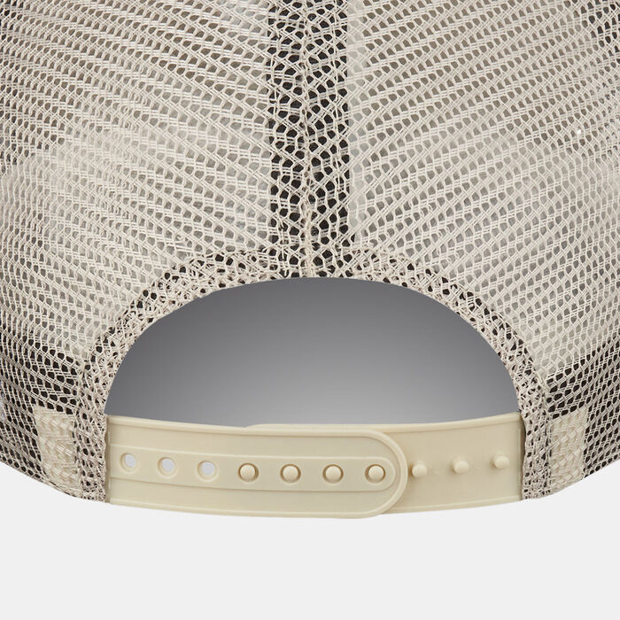 New Era Men's Heritage Patch A-Frame Trucker Cap Beige New Era Men's Heritage Patch A-Frame Trucker Cap Beige image number 1