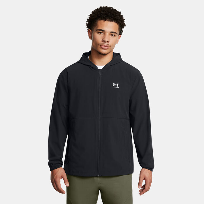 Under Armour Men's Vibe Woven Training Windbreaker Jacket Black Under Armour Men's Vibe Woven Training Windbreaker Jacket Black image number 0