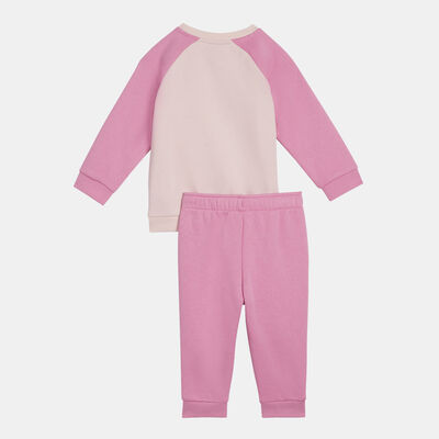 PUMA Kids' Minicats Essential Sweatshirt and Joggers Set Pink