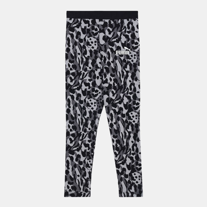 PUMA Kids' Alpha Allover Print Leggings (Older Kids) Black image number 0