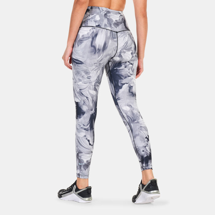 Nike Women's Dri-FIT One 7/8 Allover Print Leggings Grey image number 1