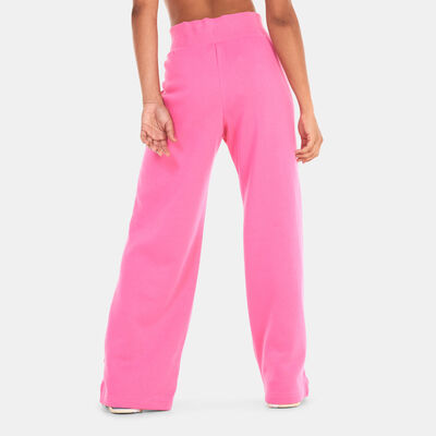 Nike Women's Sportswear Phoenix Fleece Wide-Leg Sweatpants Pink
