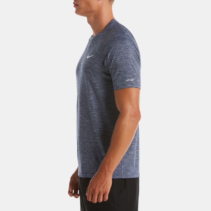 Nike Swim Men's Heathered Hydroguard Swimming Shirt yellow Nike Swim Men's Heathered Hydroguard Swimming Shirt yellow image number 5