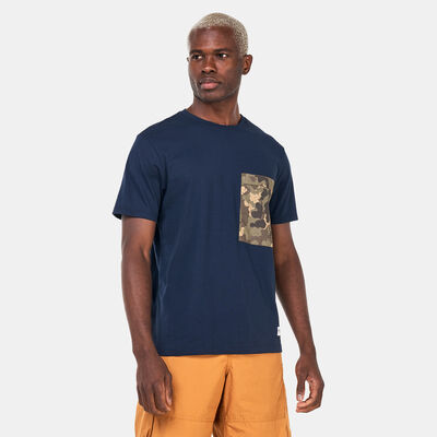 Timberland Men's Outdoor Heritage Camo-Pocket T-Shirt Blue