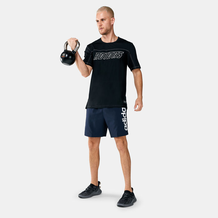 adidas Men's AEROREADY Essentials Chelsea Linear Logo Shorts Grey adidas Men's AEROREADY Essentials Chelsea Linear Logo Shorts Grey image number 2