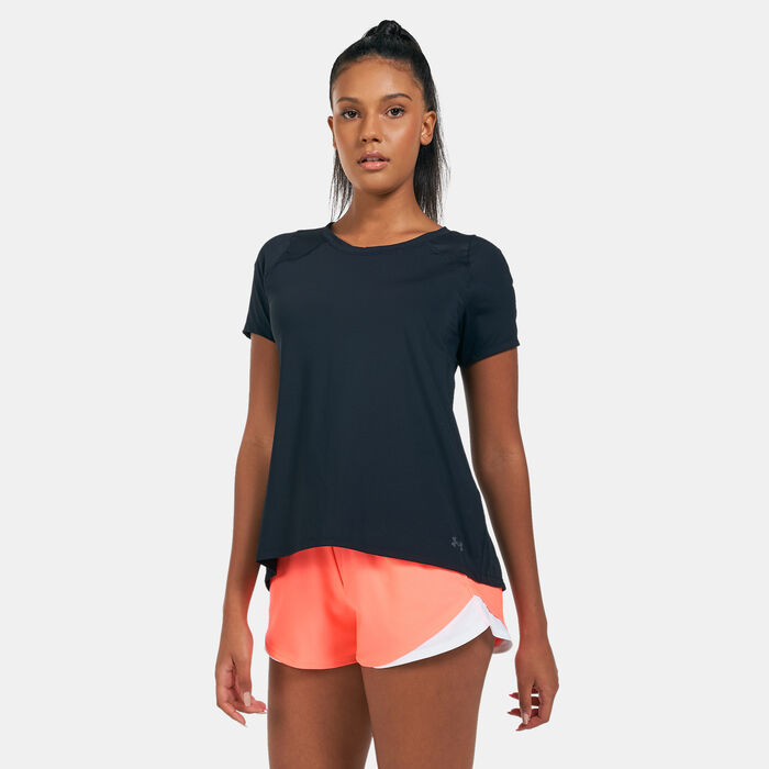 Under Armour Women's Iso-Chill Run T-Shirt Black Under Armour Women's Iso-Chill Run T-Shirt Black image number 0